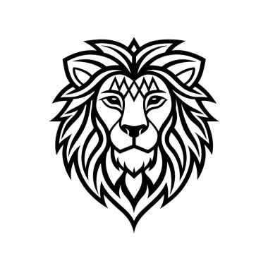 Kraliyet Aslan Başı vektör çizgisi sanatı