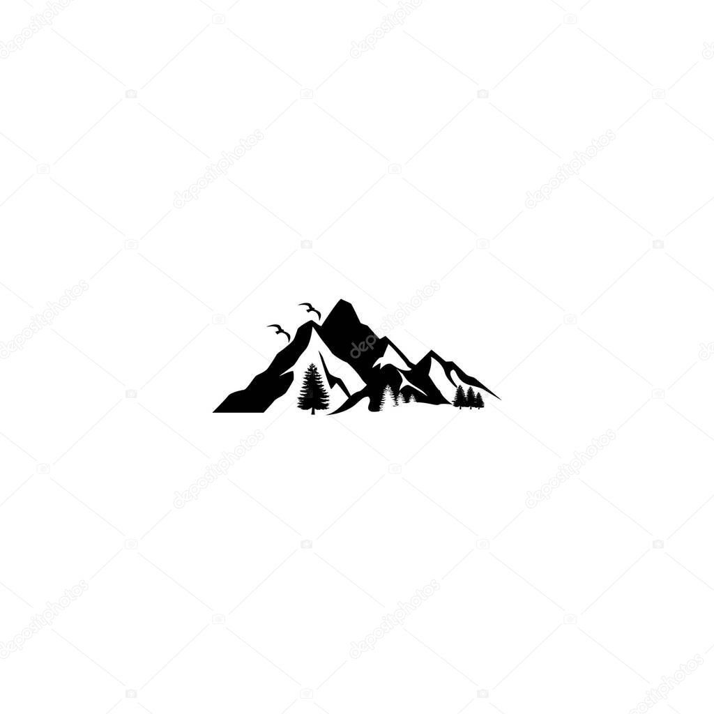 Vector Mountain hill logo