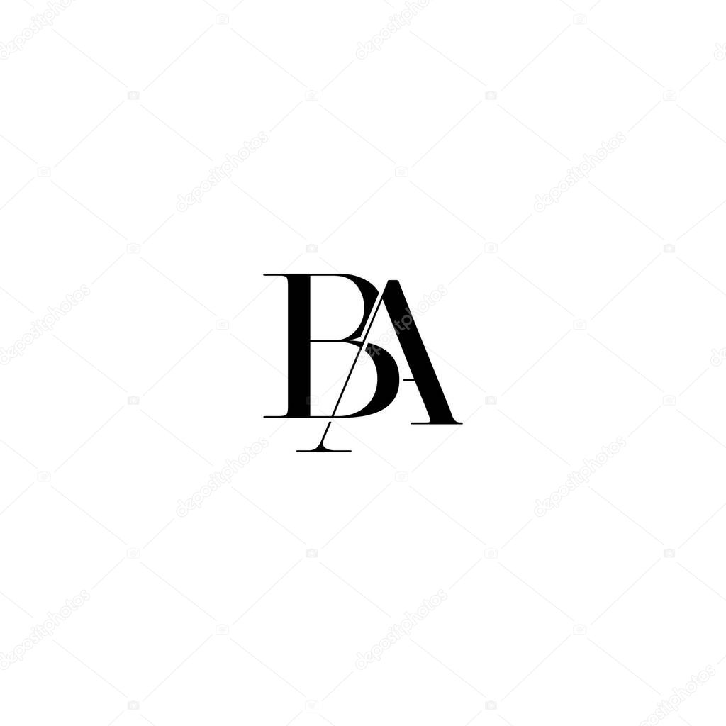 Vector BA luxury logo