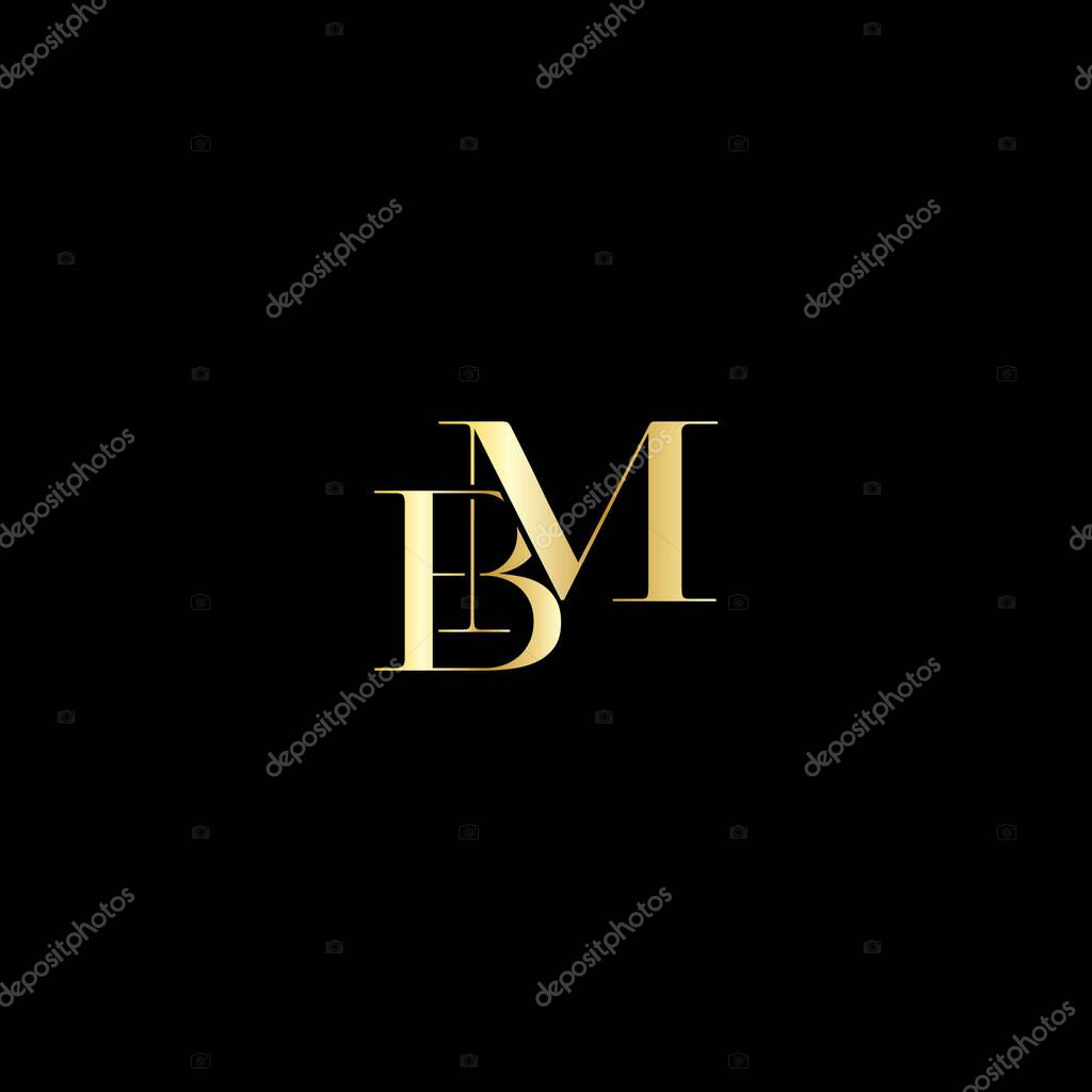 Vector BM luxury logo