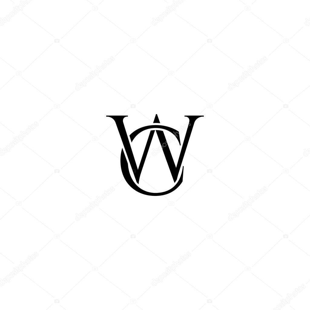 Vector CW, WC fashion logo
