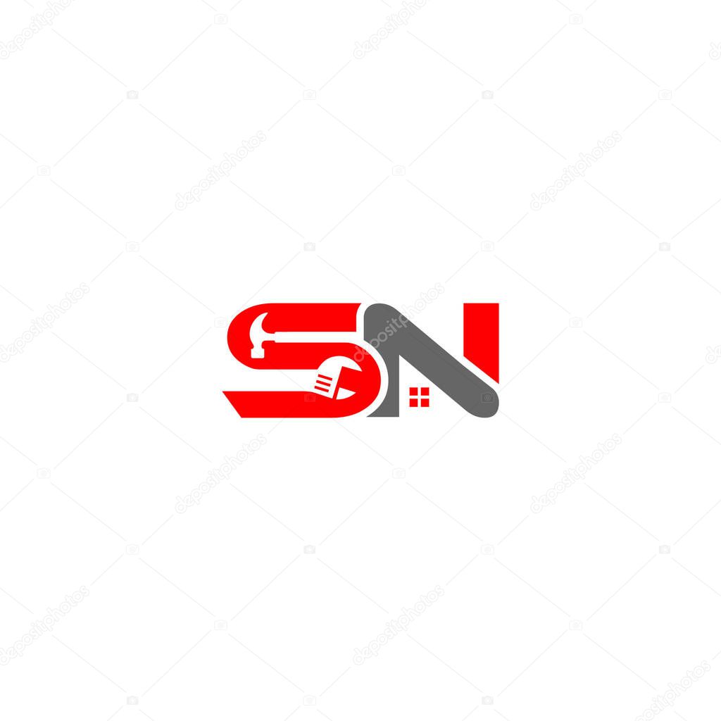 Vector SN construction logo