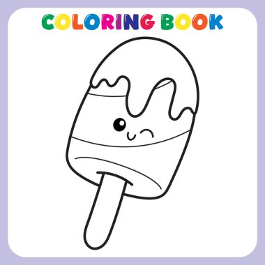 Çocuklar için dondurma boyama kitabı