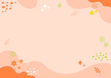 El çizimi düz tasarım soyut karalama arkaplanı