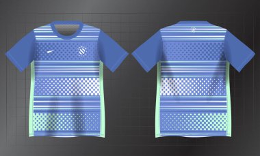 Spor forması tasarımı için açık mavi ve yeşil soyut arkaplan modeli