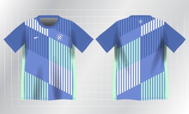 Spor forması tasarımı için açık mavi ve yeşil soyut arkaplan modeli