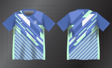 Spor forması tasarımı için açık mavi ve yeşil soyut arkaplan modeli