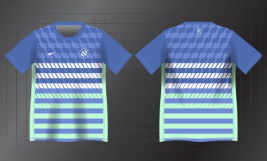 Spor forması tasarımı için açık mavi ve yeşil soyut arkaplan modeli