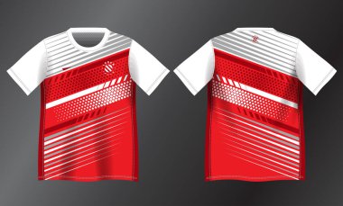 Spor forması tasarımı için kırmızı ve beyaz soyut arkaplan modeli