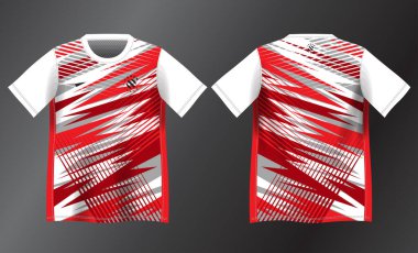 Spor forması tasarımı için kırmızı ve beyaz soyut arkaplan modeli