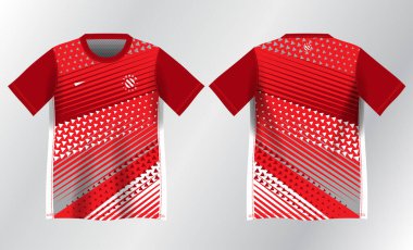 Spor forması tasarımı için kırmızı ve beyaz soyut arkaplan modeli