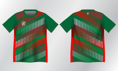 Spor forması tasarımı için soyut kırmızı ve yeşil arkaplan modeli