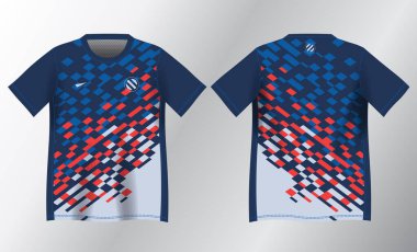 Spor forması tasarımı için soyut kırmızı ve mavi arkaplan modeli