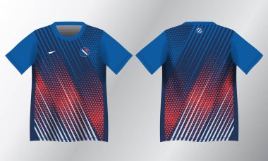 Spor forması tasarımı için soyut kırmızı ve mavi arkaplan modeli