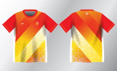 Spor forması tasarımı için soyut kırmızı ve sarı arkaplan modeli