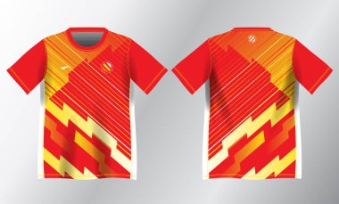 Spor forması tasarımı için soyut kırmızı ve sarı arkaplan modeli