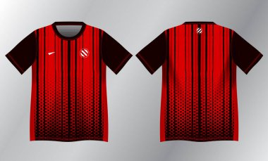 Spor forması tasarımı için kırmızı ve siyah soyut arkaplan modeli