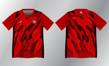 Spor forması tasarımı için kırmızı ve siyah soyut arkaplan modeli