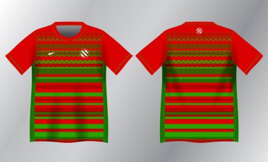 Spor forması tasarımı için kırmızı ve yeşil soyut arkaplan modeli