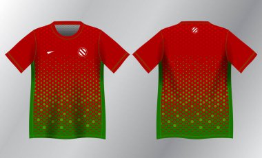 Spor forması tasarımı için kırmızı ve yeşil soyut arkaplan modeli