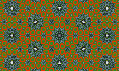 Dekoratif çiçeklerin kusursuz vektör çizimi