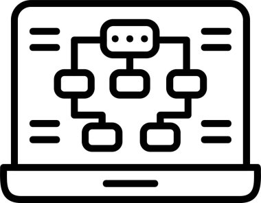 Ağ simgesi, basit vektör illüstrasyonu