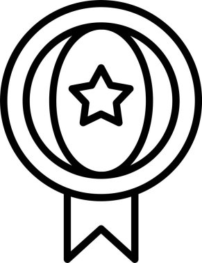 Madalya. Web simgesi basit illüstrasyon