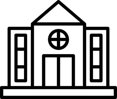 Kiliseye. Web simgesi basit illüstrasyon