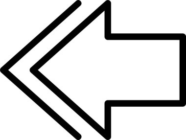 ok yönü simgesi ana hat biçiminde