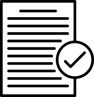 Pano kontrol listesi kontrol listesi simgesi dış hat biçiminde