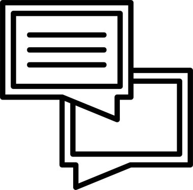 Sohbet mesajı vektör illüstrasyonu