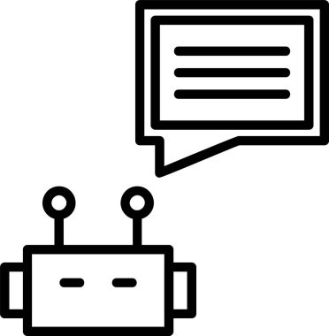 Robot simgesi, vektör çizimi