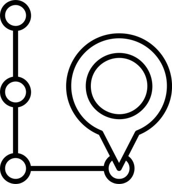 konum haritası simgesi ana hat biçiminde