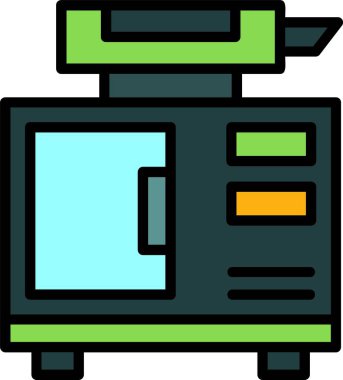 Yazıcı simgesi vektör illüstrasyonu