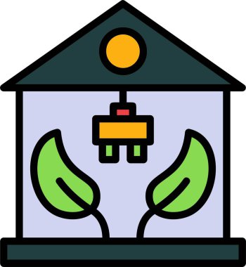 ev evi simgesi ana hatları biçiminde