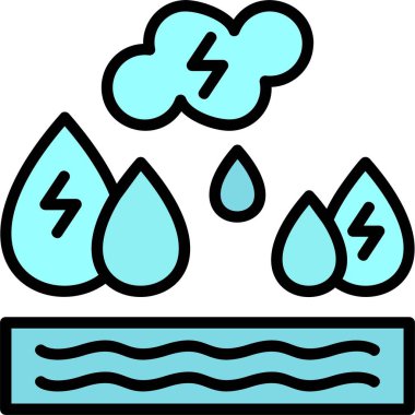 iklim ısınan yağmur simgesi