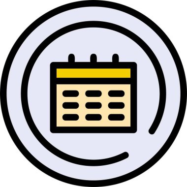 Takvim simgesi vektör illüstrasyonu