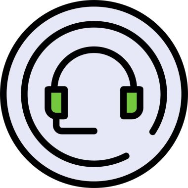 ses aygıtı simgesi. özet müzik aygıtı vektör rengi düz izole