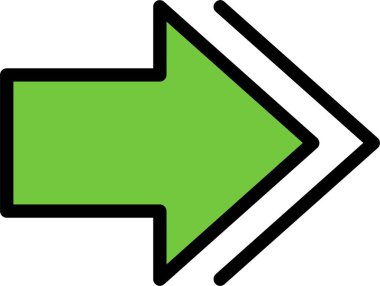 Doğru yönde ok simgesi