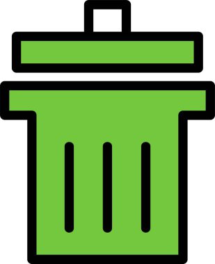 Dolu çöp kutusu simgesi - taslak biçimi