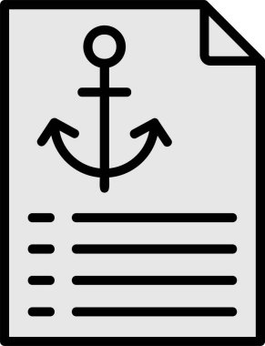 Belge. Web simgesi basit illüstrasyon