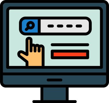 bilgisayar internet simgesi - ana hatlar biçimi