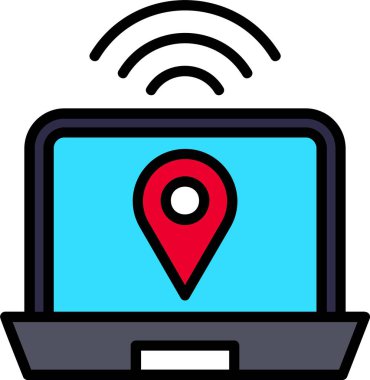 gps gps konum simgesi - taslak biçimi