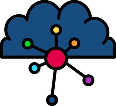 Dosya özeti biçiminde bulut bağlantısı simgesi
