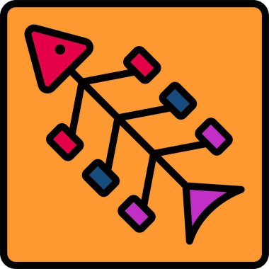 Bir parti konisinin karikatür çiziminin vektör çizimi