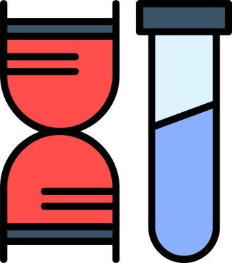 Bilim ve teknoloji vektör ikonu. Bilimin düz stilinin gösterimi