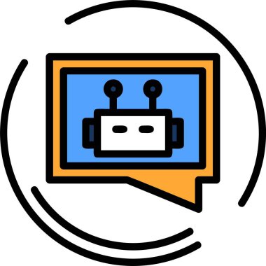 web simgesi, robot vektör illüstrasyon