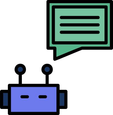 Sohbet simgesi vektör illüstrasyonu