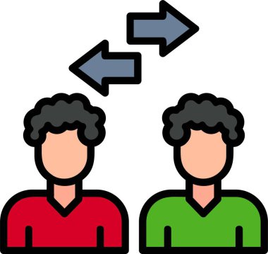 Gökkuşağı renginde bir çiftin vektör çizimi