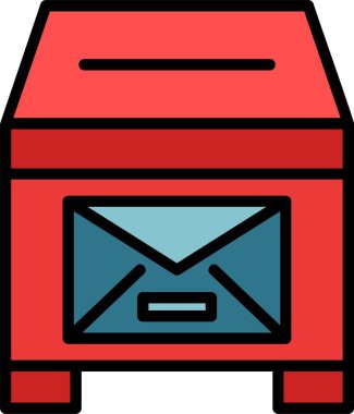 posta zarfı simgesi, vektör illüstrasyonu